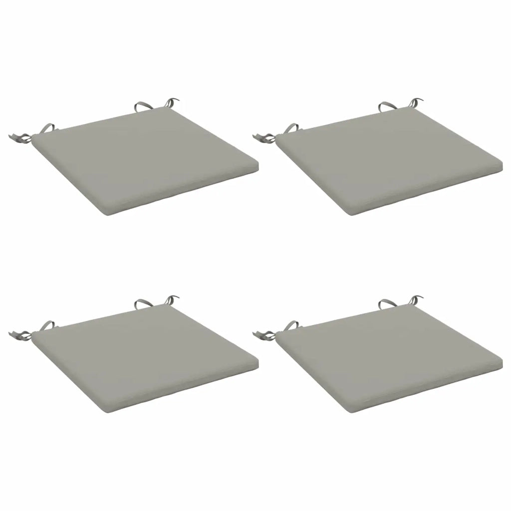 Cuscini per Sedia in 4 Pezzi SOEST 4 pz 100% Poliestere Grigio 944430