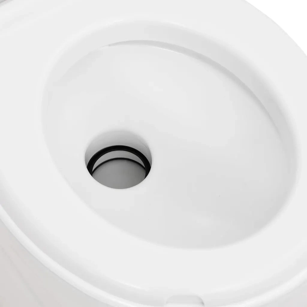 Toilette Integrata da Campeggio Bianca 24+17 L HDPE e Smalto 154410