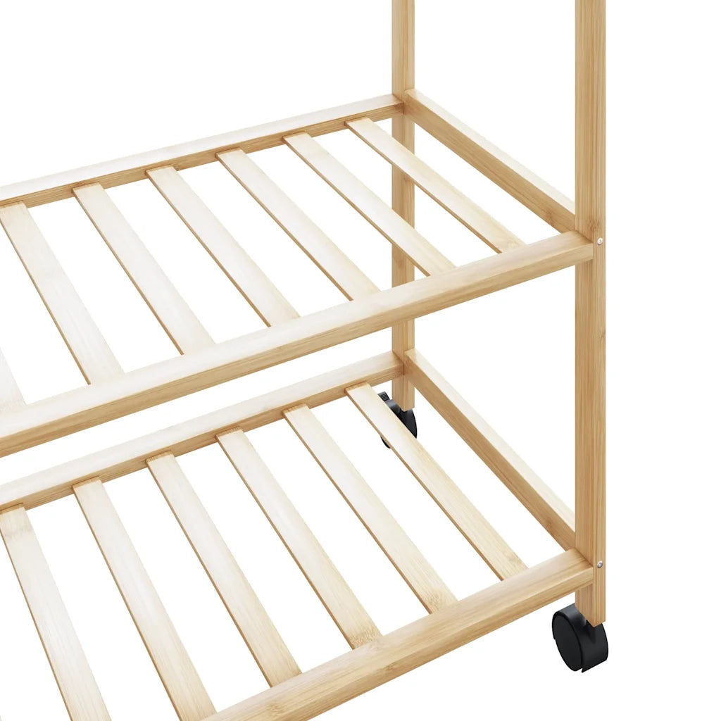 Appendiabiti con Ripiani e Ruote 90x40x179,5 cm in Bamb¨´ CFW3342270