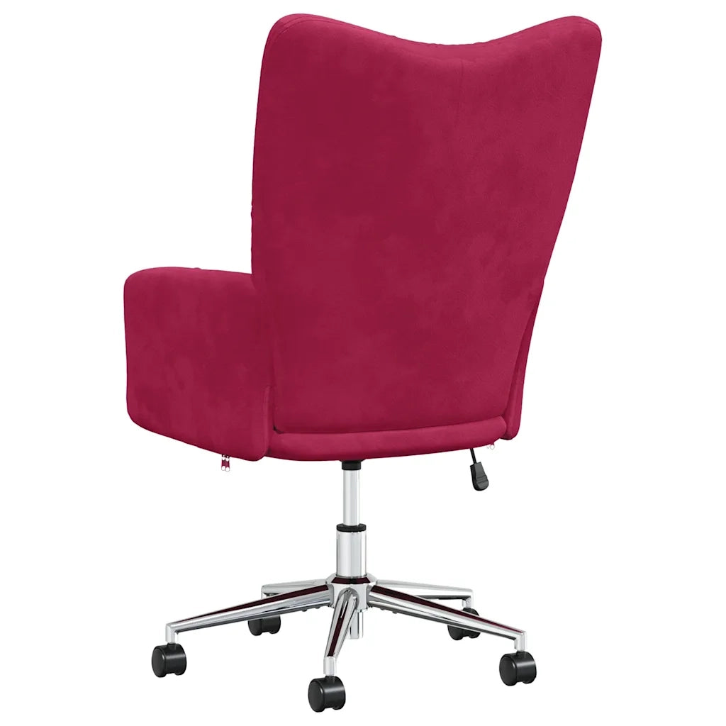 vidaXL Sedia Relax Rosso Vino in Velluto