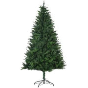 Albero di Natale Artificiale 180cm con 786 Rami, 2 Sezioni e Base in Metallo, Verde