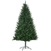 Albero di Natale Artificiale 180cm con 786 Rami, 2 Sezioni e Base in Metallo, Verde