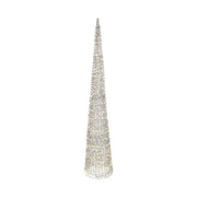 Decorazione luminosa natale amicasa 9493974 cono silver