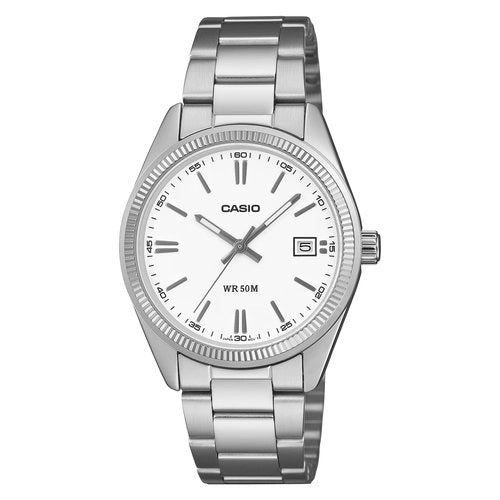 Orologio casio utp 1302pd 7avef silver e white