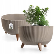Vaso da giardino KADAX con gambe per fiori, grande ciotola rotonda da 40 cm