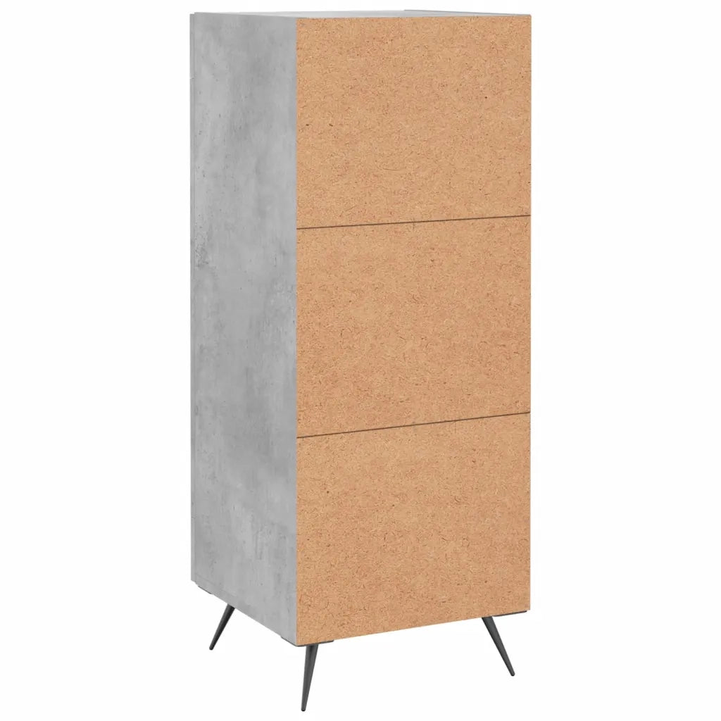 Credenza | Madia | Buffet da pranzo | Armadio da pranzo Grigio Cemento 34,5x34x90 cm in Legno Multistrato