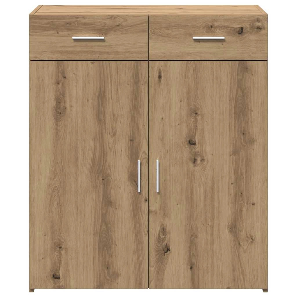 Mobile contenitore rettangolare moderno con cassetto e 2 ante 80 x 42 x 93 cm finitura rovere ingegnerizzato 02_0055993