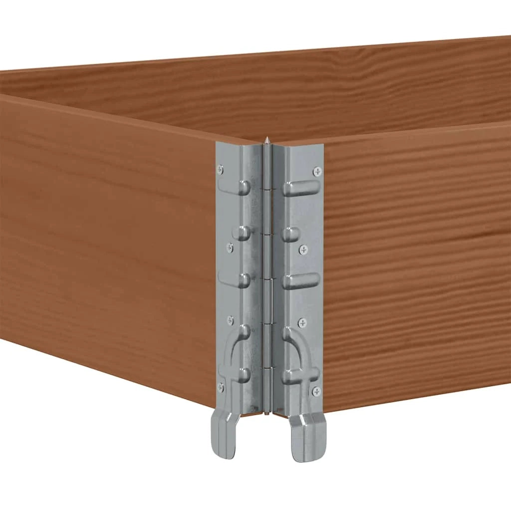 Vassoio per fioriera aiuola rialzata piante fiori terrazza giardino 150 x 50 cm legno massello di pino marrone 02_0037438