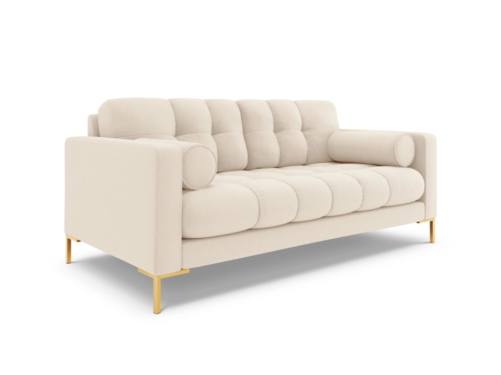 Cosmopolitan Design - Divano "Bali" 3 posti in tessuto strutturato beige chiaro 