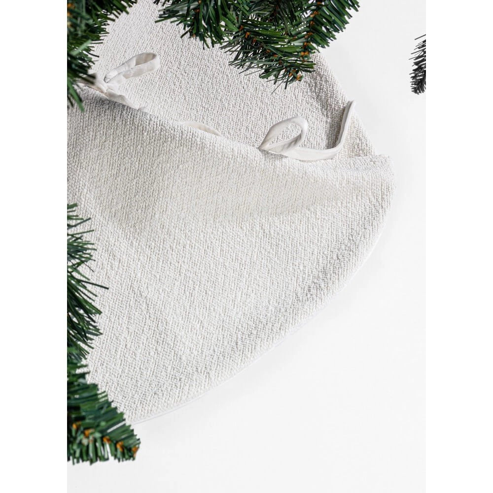 Copribase Albero Teddy Bianco, Diametro 90cm (4 Pezzi)