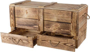 Cassa di Stoccaggio – Cassa di Stoccaggio Interna – Banca da Soggiorno con Sistema di Stoccaggio – Cassa in Legno con Coperchio – Cassa di Giochi per Bambini – Per Camera da Letto & Salotto – Con Scomparti – Marrone