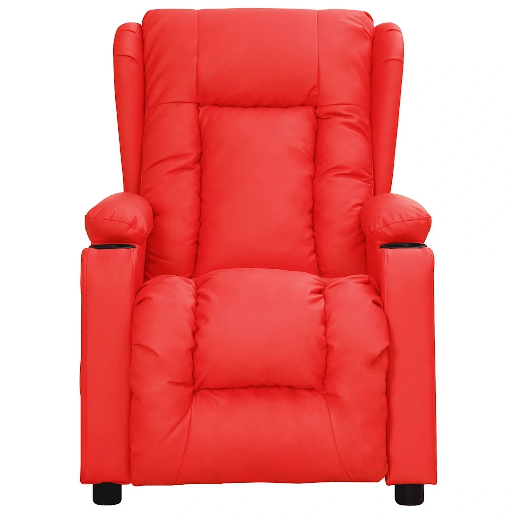 Poltrona Massaggiante Rossa in Similpelle 339080