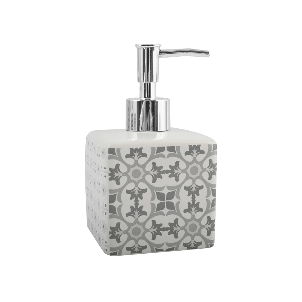 DISPENSER SAPONE IN CERAMICA EVORA- Bianco - Grigio- SPIRE- pezzi 1