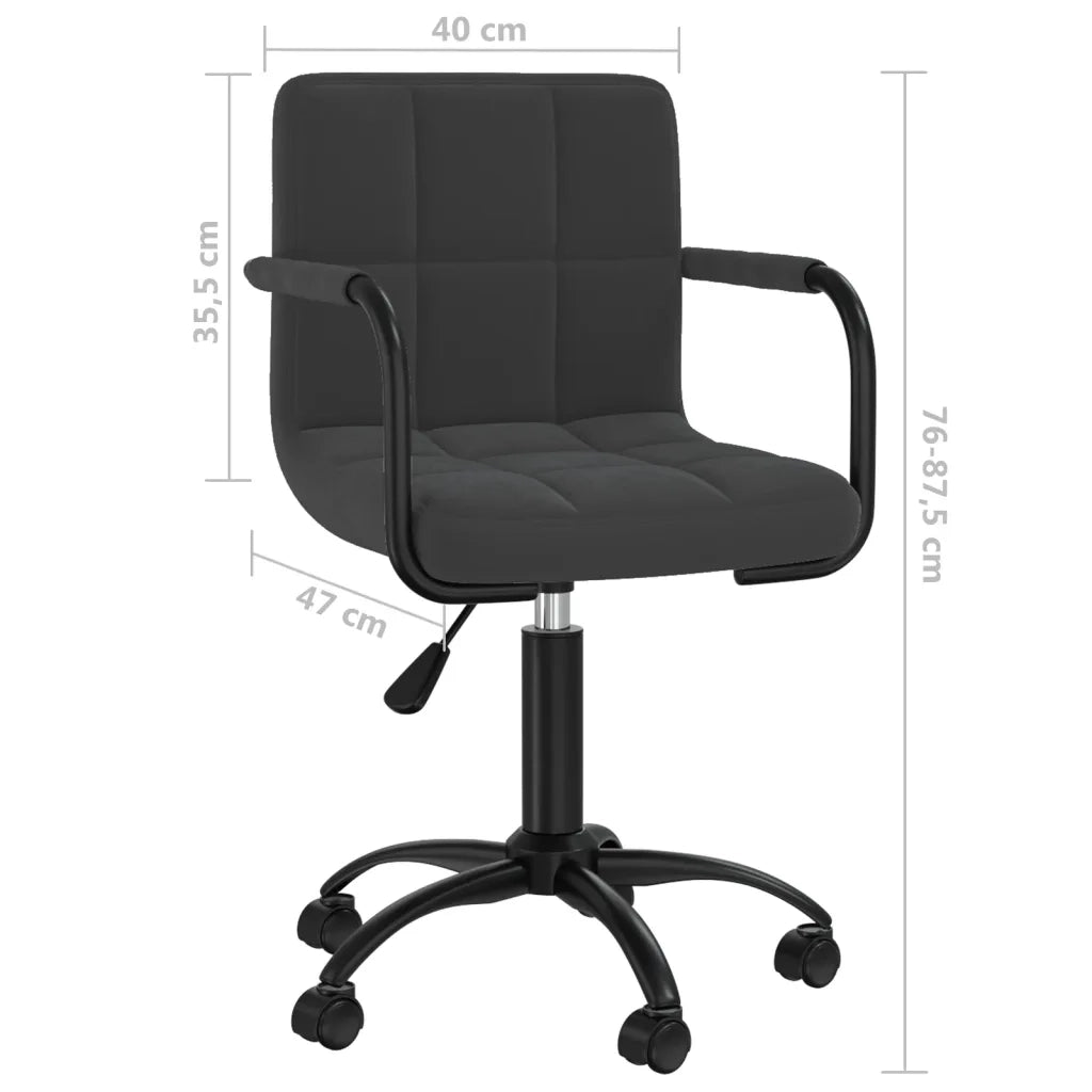 Sedia Girevole da Ufficio | Sedia da Gaming Nera in Velluto