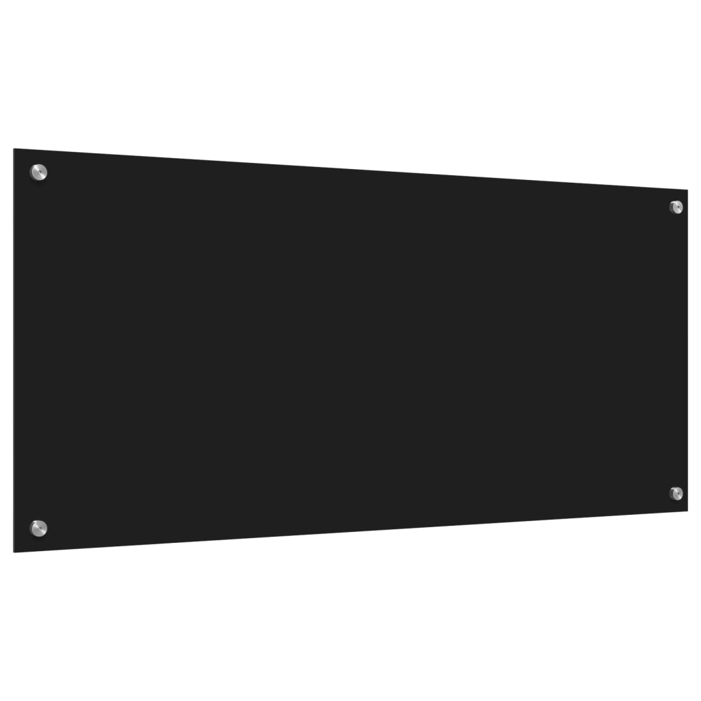 Paraforno per Cucina  Nero 110x50x0,6 cm in Vetro Temperato