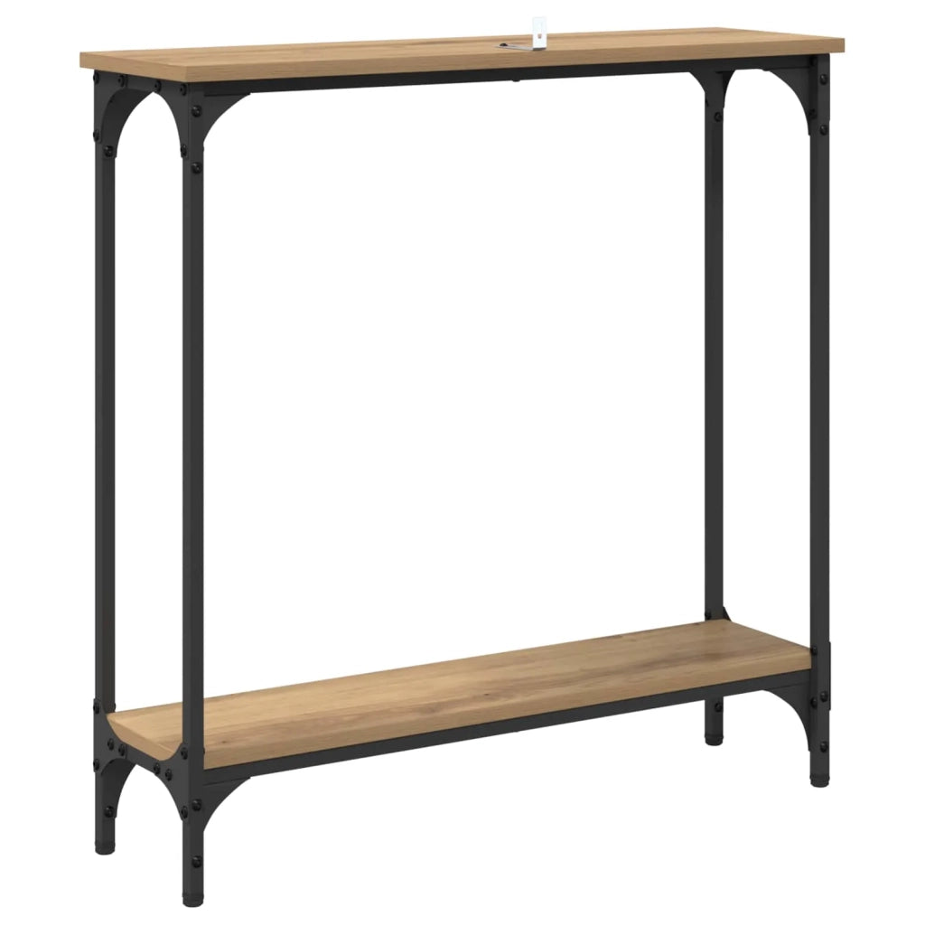 Tavolo consolle Rovere artigianale 75 x 22,5 x 75 cm