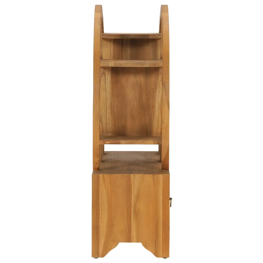 Armadietto con Mensola Yin Yang 68x26x83 cm in Legno di Teak 320773