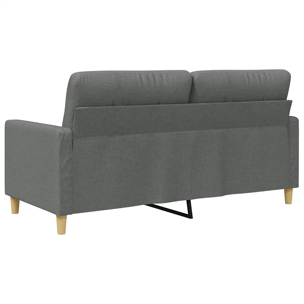 Divano | Divano da soggiorno | Sofa a 2 Posti Grigio Scuro 140 cm in Tessuto
