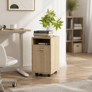 Side Cabinet With Wheels, Sonoma Oak, 33x38x60 Cm