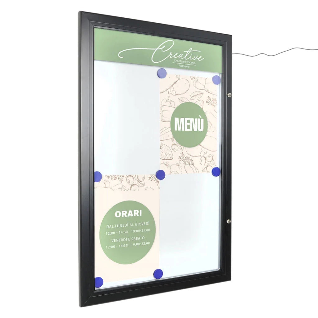 Bacheca per esterni porta Menu nera - 2xA4