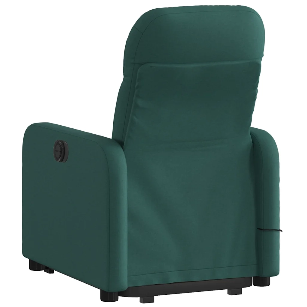 Poltrona Alzapersona Massaggiante Elettrica Verde Scuro Tessuto 3206828
