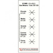 SERIE 5PZ UGELLI SPRUZZI 5 MB METANO FORNELLI CUCINE UNIVERSALE PASSO 5MB - UNIVERSALE