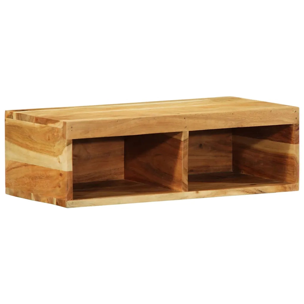 vidaXL Mobile TV a Parete 60x30x19 cm in Legno Massello di Acacia