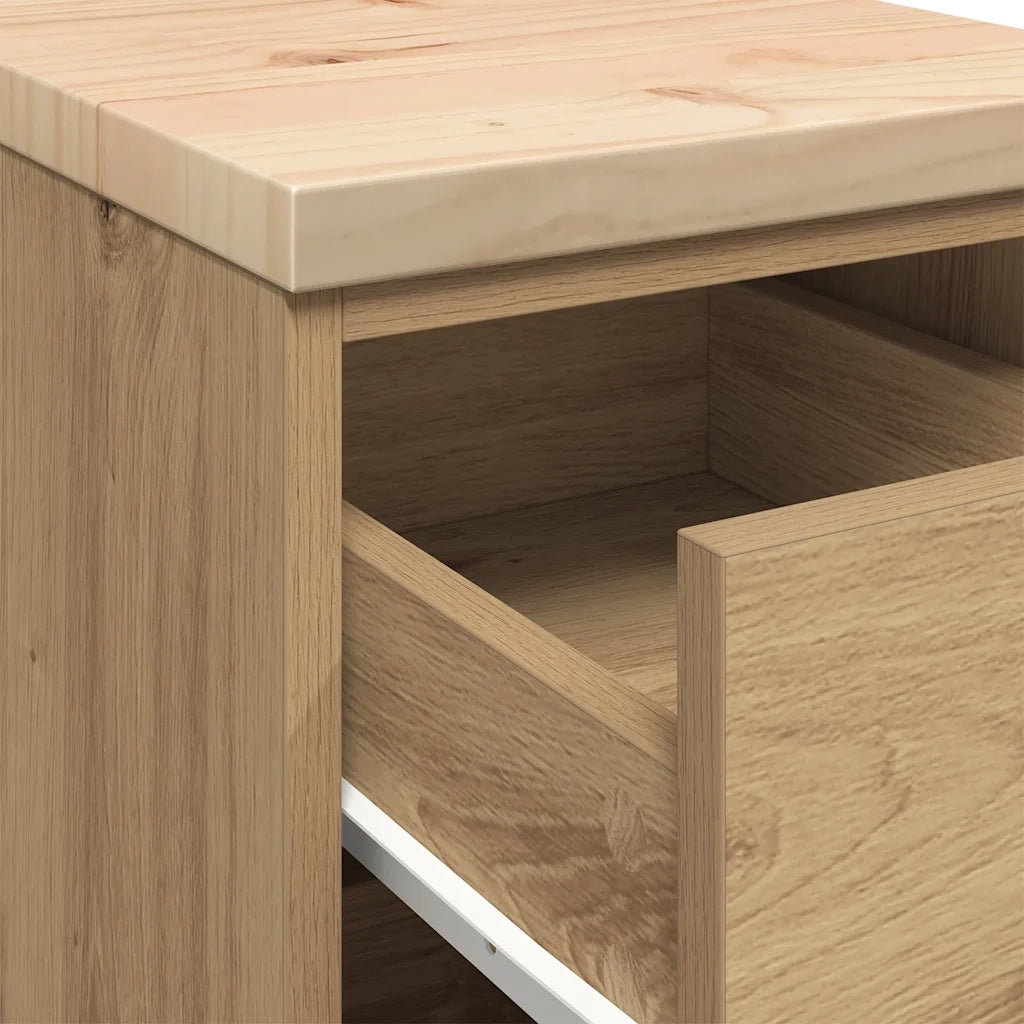 Armadietto per Garage in Rovere Artigianale 30x51x85 cm