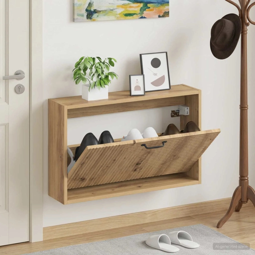 Mobiletto per Scarpe da Muro HAARLEM 71 x 17 x 43 cm 896854