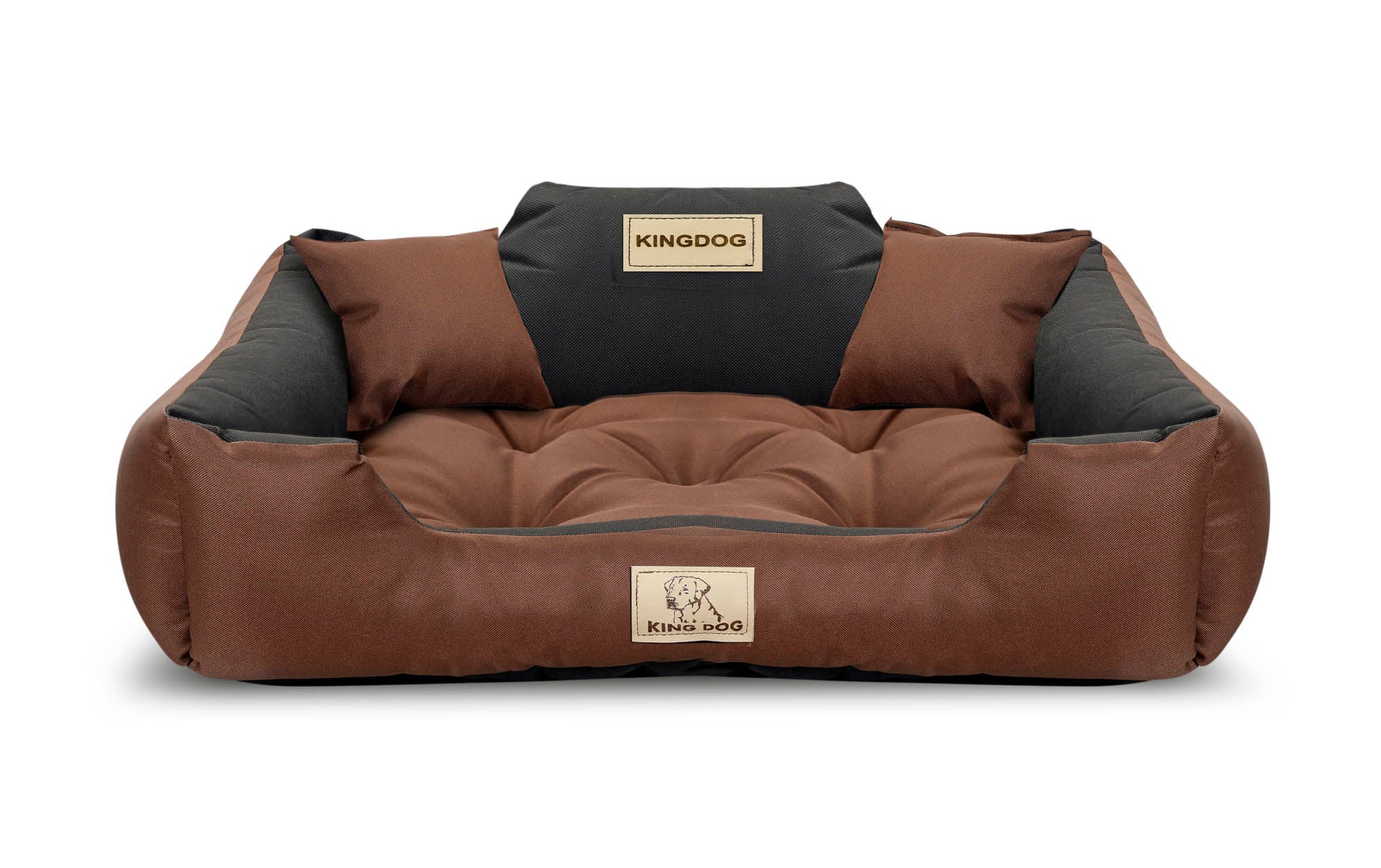 AIO FACTORY 75x65 cm KINGDOG Cuccia per cani impermeabile personalizzabile Marrone