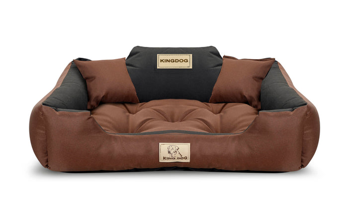 AIO FACTORY 75x65 cm KINGDOG Cuccia per cani impermeabile personalizzabile Marrone
