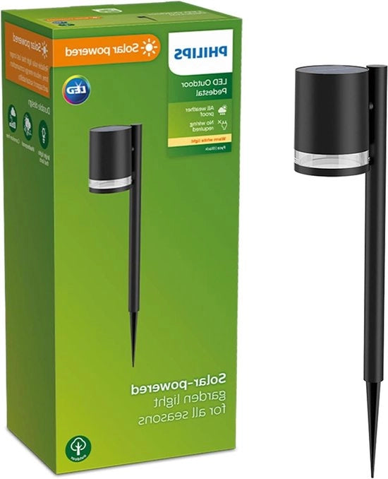 Lampada a Soffitto Fotovoltaica - 1,5W - 2700K - Nero - Resistente all'Acqua IP44