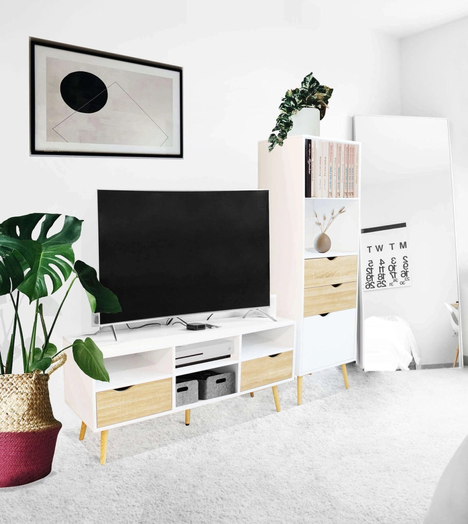 Porta tv Moderno in Legno cm 117x39x58 - PALMER