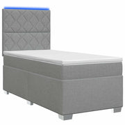 Letto box spring con materasso Grigio Chiaro 80 x 200 cm 3454747