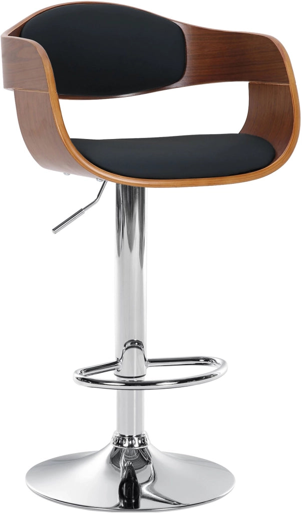Sgabello Kingston in Similpelle Noce/nero