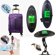 Trade Shop - Bilancia Portatile 40 Kg Elettronica Lcd Pesca Bagagli Zaini Con Gancio Wh-a15 -