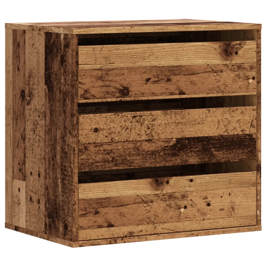 vidaXL Cassettiera Angolare Legno Antico 60x41x58 cm Legno Multistrato