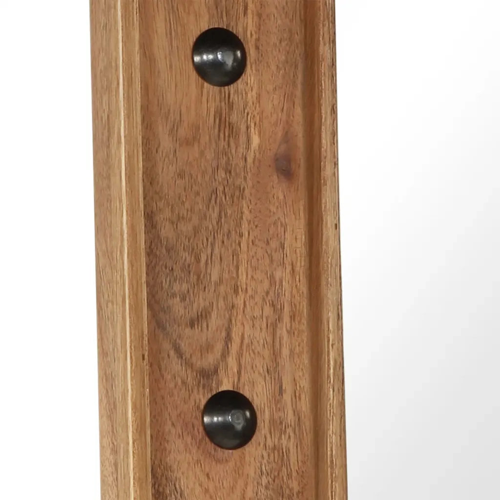 Specchio in Legno Massello di Acacia 50x50 cm