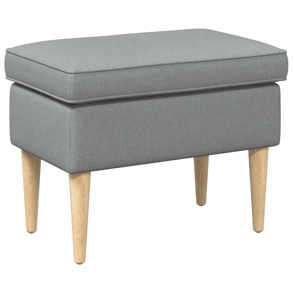 Poggiapiedi Grigio Chiaro 55 x 35 x 41 cm Poliestere 42029976