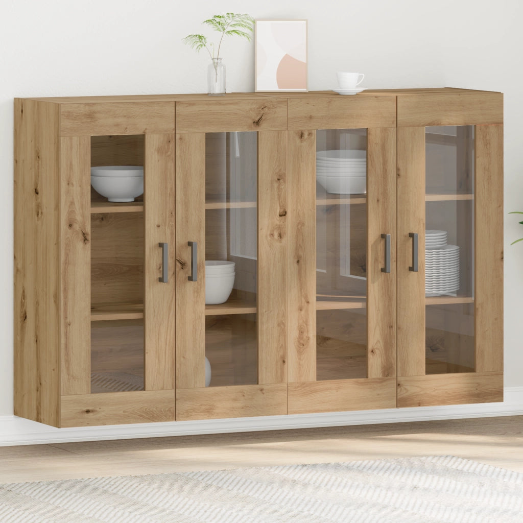 Armadi da muro 2 pezzi Rovere artigianale 69,5x34x90 cm Legno ingegnerizzato