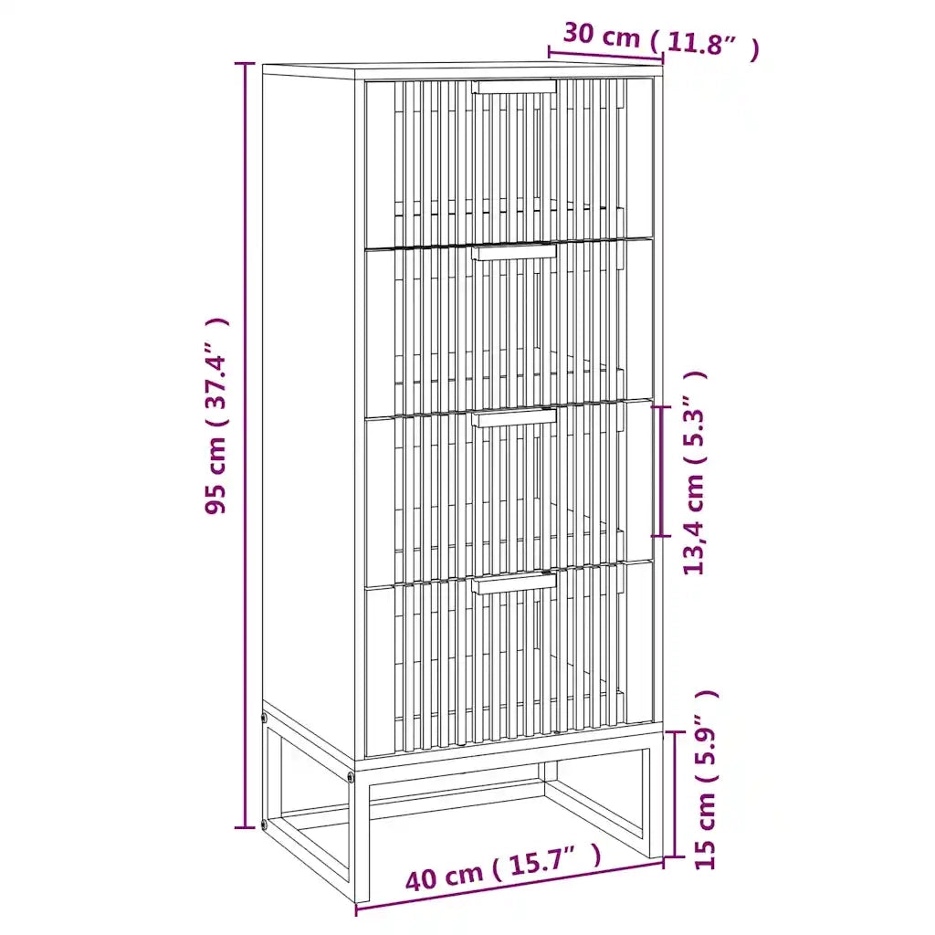 Credenza | Madia | Buffet da pranzo | Armadio da pranzo 40x30x95 cm in Legno Multistrato