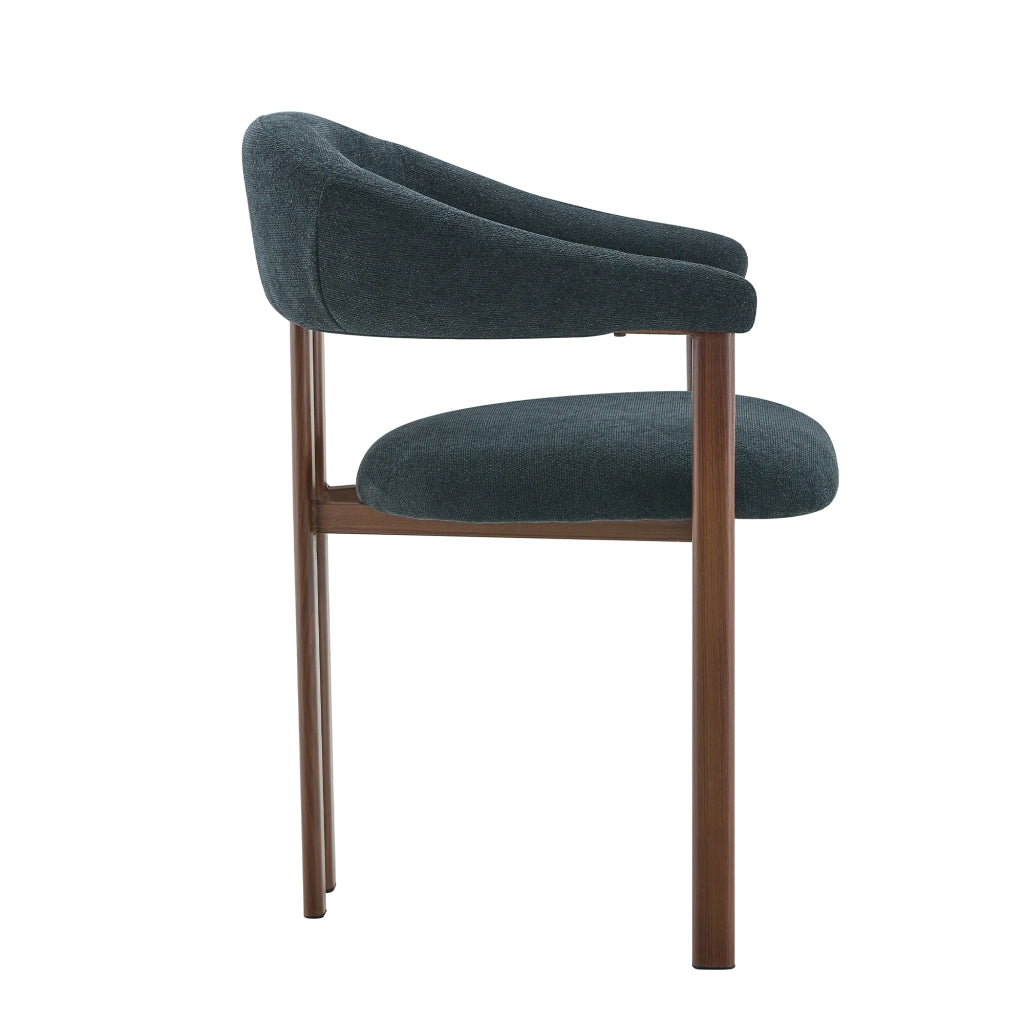 Set 2 Sedie da Pranzo in Tessuto ¨C Xylo ¨C Nero, Gambe in Metallo