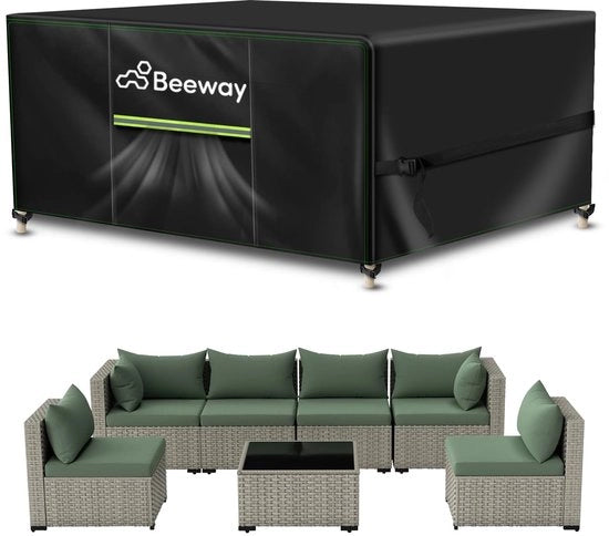 Copertura per tavoli da giardino e set di mobili da giardino impermeabile, 420D tessuto di Oxford, anti-UV, resistente all'inverno, 300 x 250 x 100cm