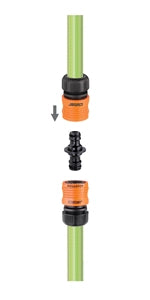 CONGIUNZIONE A 2 VIE DA GIARDINO PER TUBI CON RACCORDI QUICK-CLICK CLABER