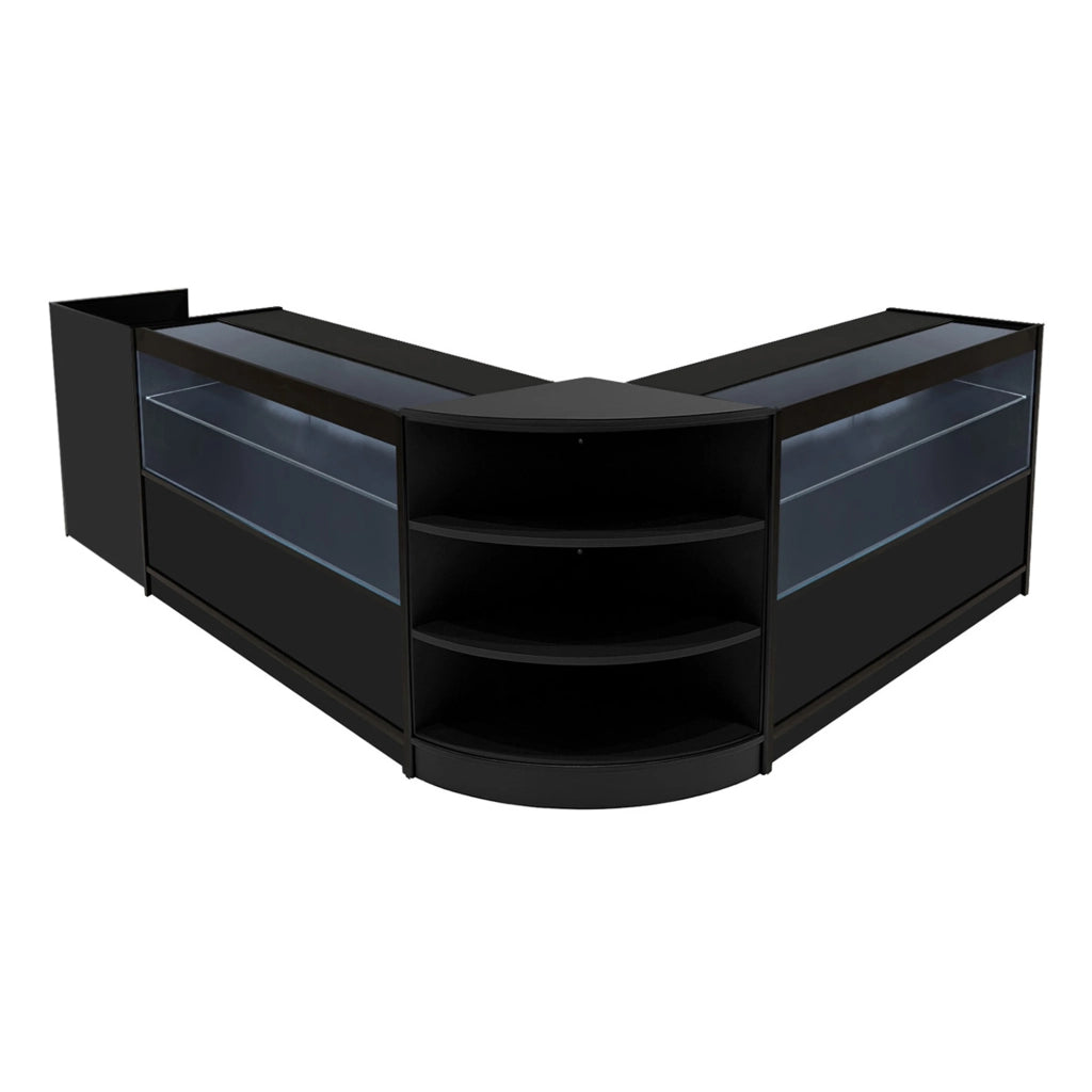 Set Banconi Nero Eclipse LED 2 x C1200 LM60 TB60 con Serrature e Vetrina