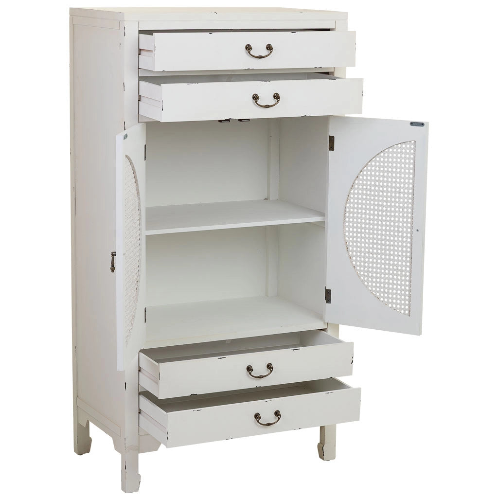 Armadio in legno bianco 70x40x135h