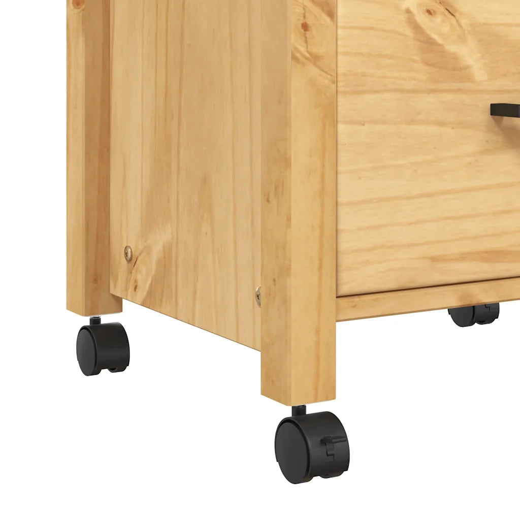 Carrello da Cucina-Scaffale per Cucina MONZA 48x40x88,5 cm in Legno Massello di Pino 388889