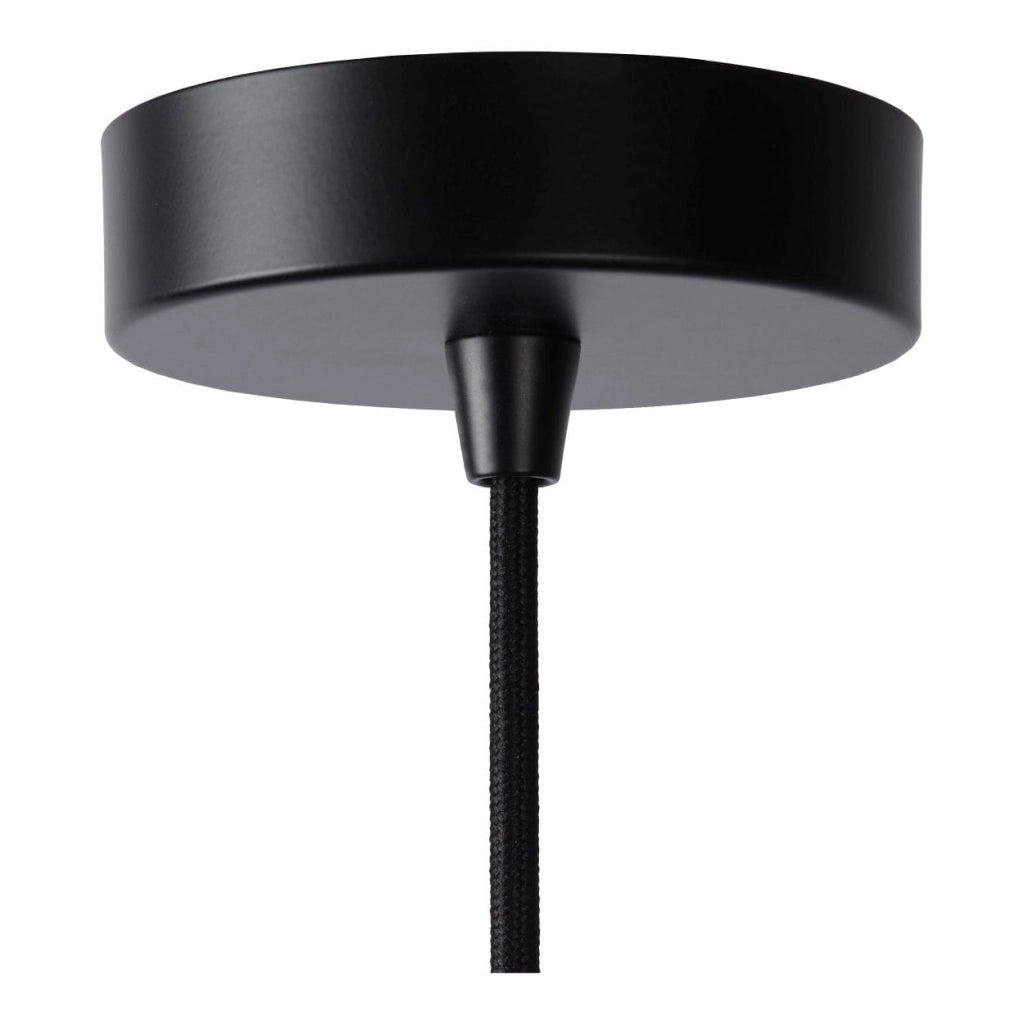 Lampada a sospensione Lucide Mesh Ø45 nero/ottone E27