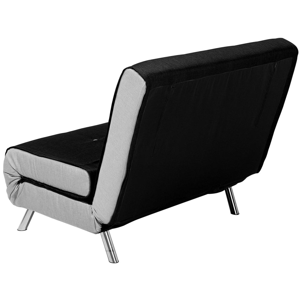 Divano letto imbottito in tessuto Nero poltrona letto singola pieghevole