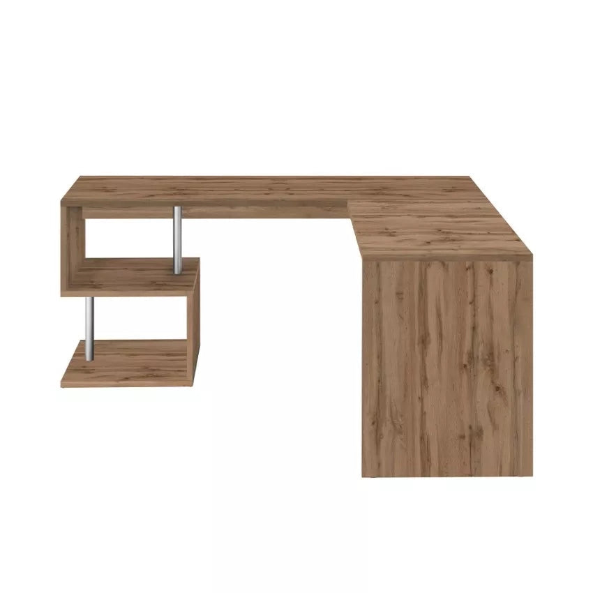 Scrivania Angolare Wotan WD - Rovere, Ampia e Funzionale, Made in Italy